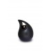 Small Ceramic Urn (Black with Gold Heart Motif)